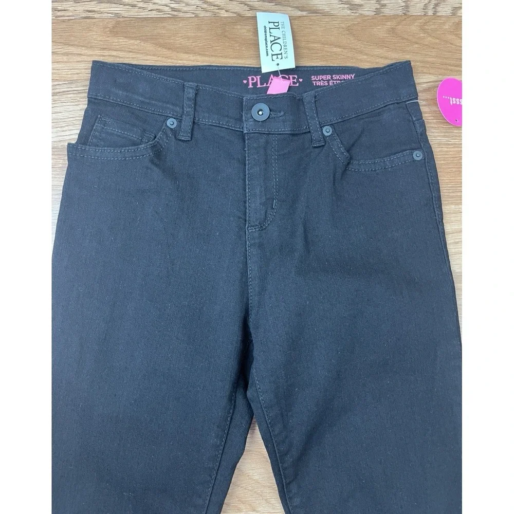 Place Super Skinny Black‎ Jeans Girls Size 12 Slim NEW Adjustable Waist
